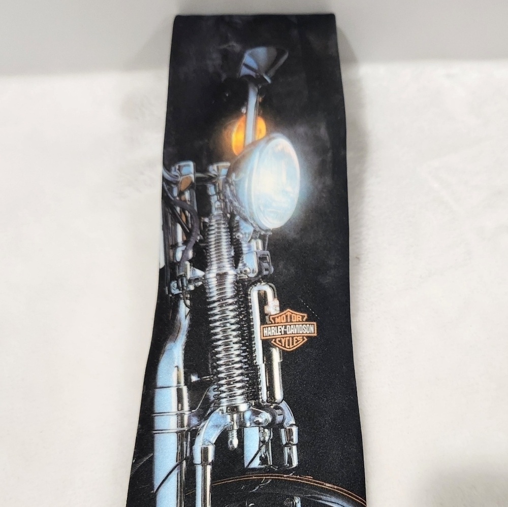 Ralph Marlin Vintage VTG 1994 The Leading Edge Harley Davidson HD Necktie Tie - Picture 5 of 10